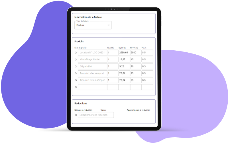 car rental invoice - possible changes