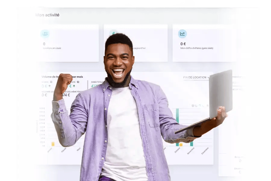 Utilisateur consultant les indicateurs clés de son activité sur Fleetee