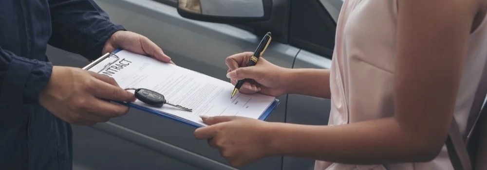 Un contrat de location de voiture